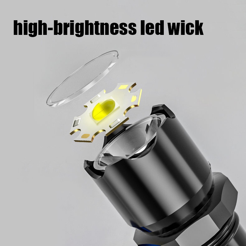 Đèn Pin LED Mini Siêu Sáng Đa Năng Có Thể Sạc Lại Bằng Cổng USB