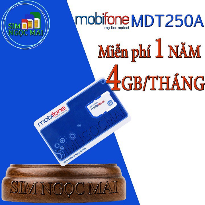 [CHỈ BÁN HÀ NỘI]Sim 4G Mobifone MDT250A Trọn Gói 12 Tháng Không Nạp Tiền