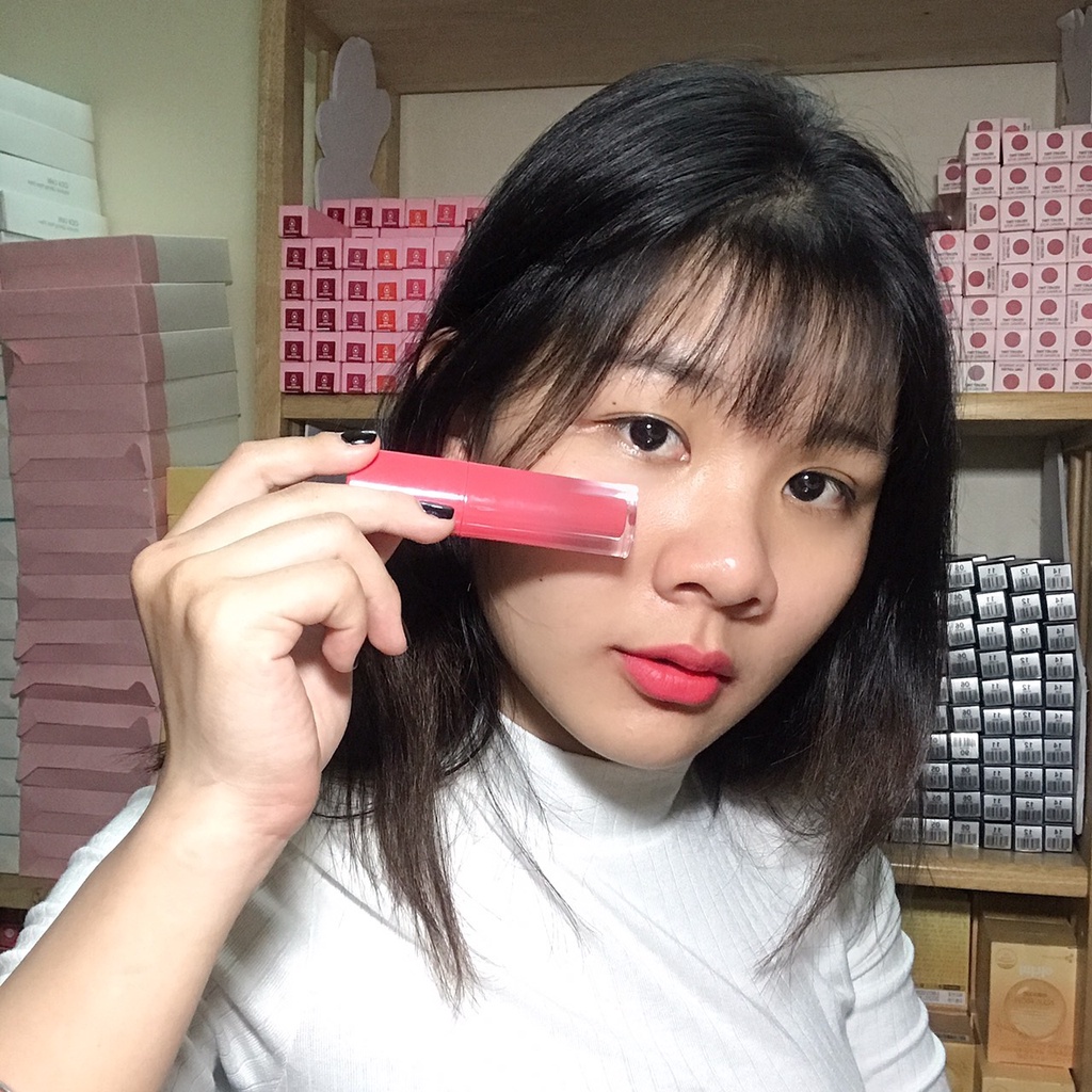 Son Kem Dưỡng Ẩm Mềm Mượt Mịn Nhẹ Môi Hàn Quốc - Son Lì Lâu Trôi Chính Hãng Sweet Glam Velvet Tint , Màu Hồng Đất