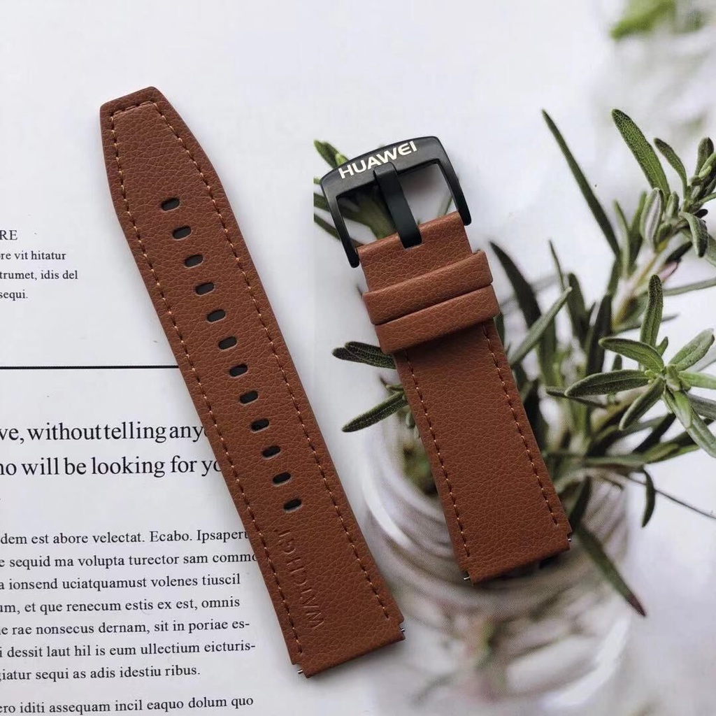Phù Hợp Dây Đeo Bằng Da Thật 22mm 22mm Cho huawei gt2 / 3 / 4 46mm / gt3 / 2 pro