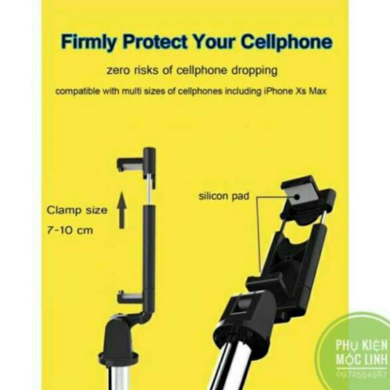Gậy tự sướng bluetooth K07, Gậy selfie bluetooth kiêm tripods 3 chân | BigBuy360 - bigbuy360.vn