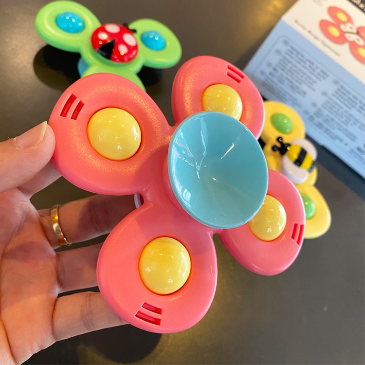 Set 3 Con Quay Spinner, Chong Chóng Dính Tường, Âm Thanh Vui Nhộn Cho Bé