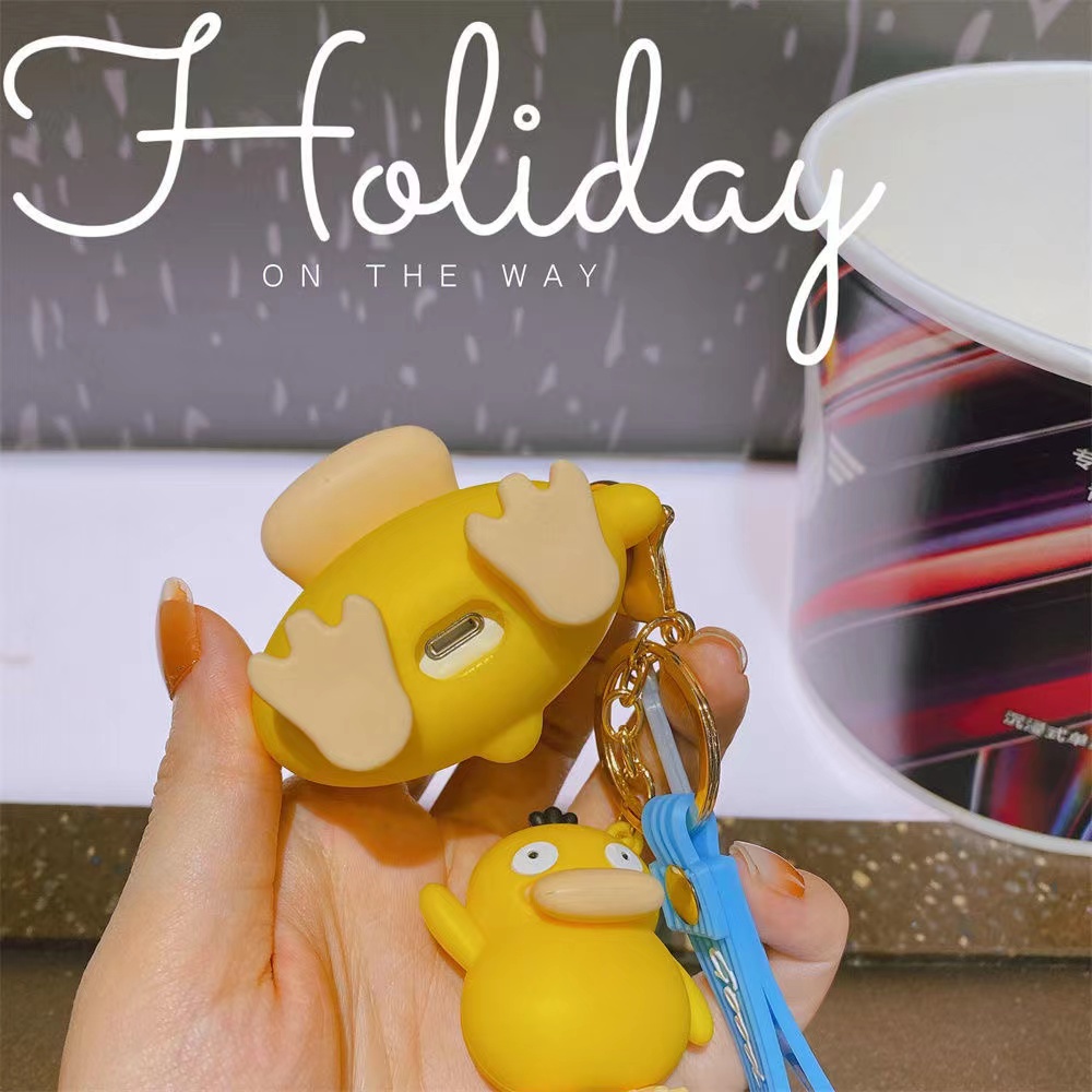 Vỏ Bảo Vệ Hộp Sạc Tai Nghe bluetooth Không Dây Baseus Bowie M2 Bằng Silicon Mềm Hình Vịt 3D Dễ Thương