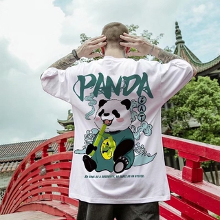 Áo Thun Nam Tay Ngắn In Hình Gấu Trúc Phong Cách Trung Hoa Size M-5Xl
