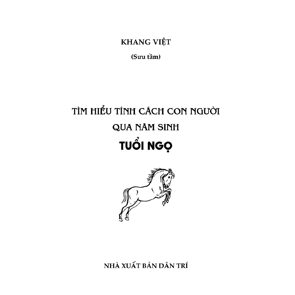 Sách - Tìm Hiểu Tính Cách Con Người Qua Năm Sinh - Tuổi Ngọ