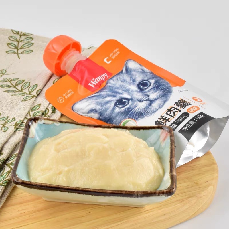 [8 GÓI] Súp thưởng nắp vặn WANPY 90g cho mèo [CHÍNH HÃNG]