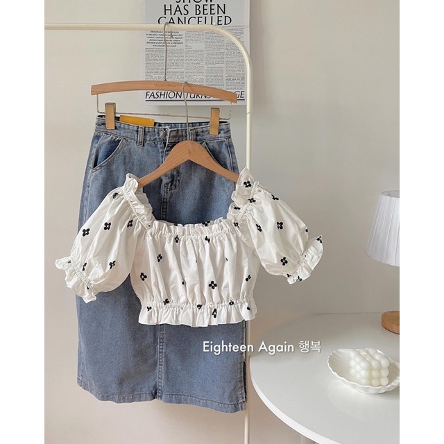 Áo Yoona Top hoa 18made ✿ 𝐁𝐲 𝐄𝐢𝐠𝐡𝐭𝐞𝐞𝐧 𝐀𝐠𝐚𝐢𝐧