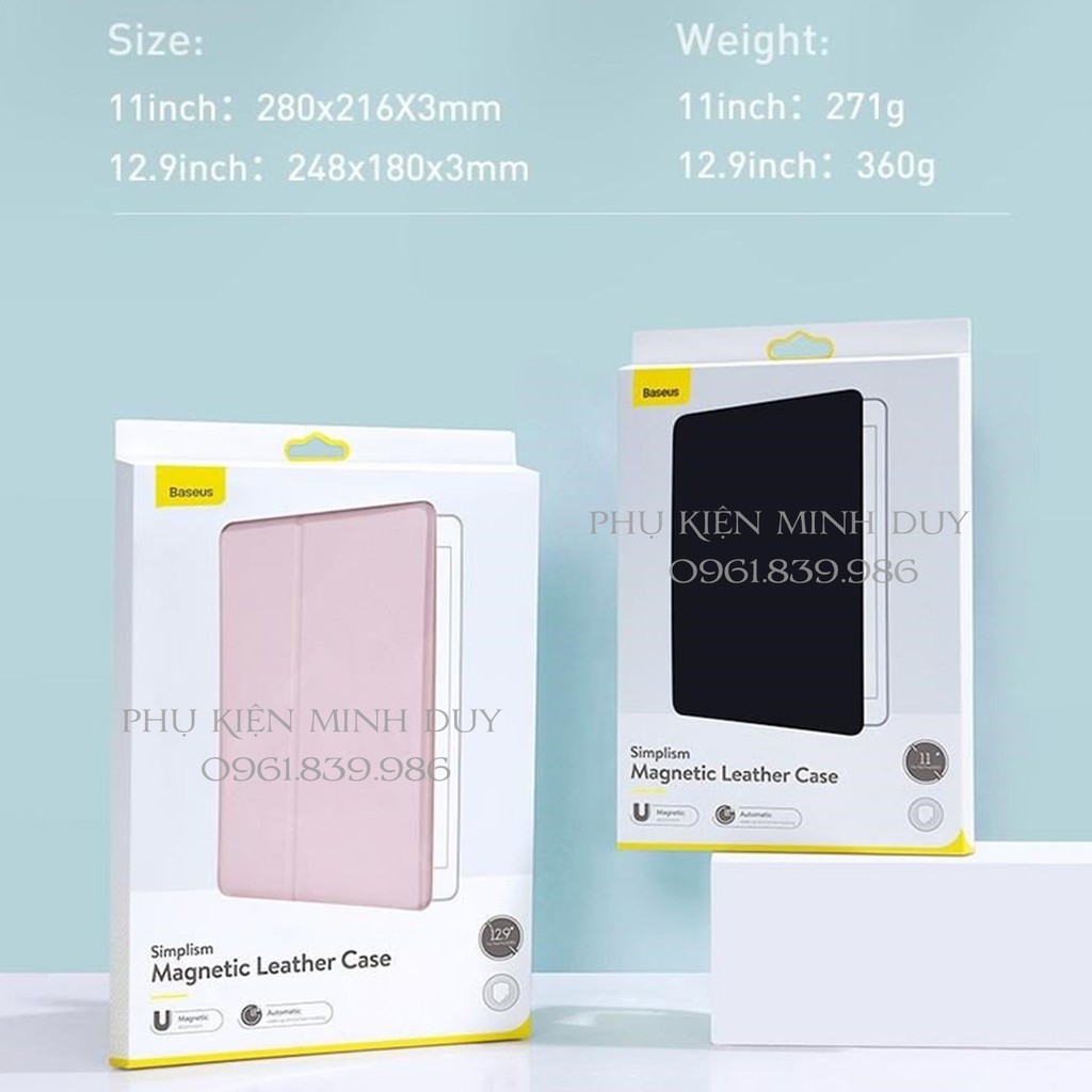 Bao da nam châm Baseus Simplism Magnetic Leather Case dùng cho iPad Pro 2020 (10.9' 11’ và 12.9’, Magnetic Smart Case) ❤ | BigBuy360 - bigbuy360.vn