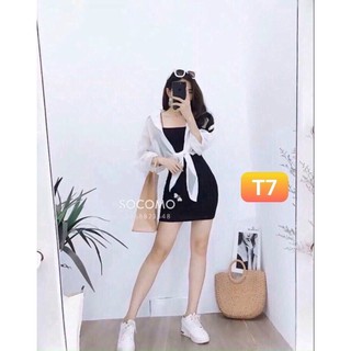 Đầm đẹp - Đầm body phối áo voan -TNP_Angel_Store