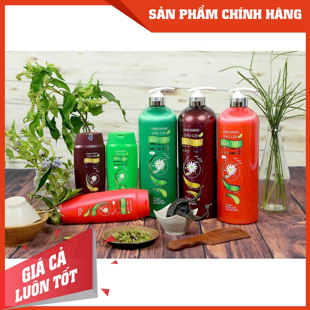 Dầu gội dược liệu trị nấm,ngứa, rụng tóc Thái Dương 3 - 200ml/ 600ml/ 1100ml  [Chính hãng]