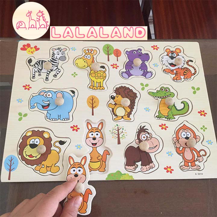 Đồ Chơi Gỗ Bảng Ghép Hình Có Núm ✔️Đa dạng chủ đề ✔️Phát Triển Tư Duy Cho Bé