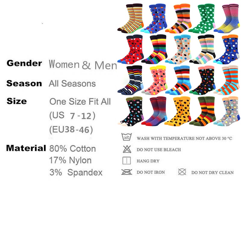 Tất cotton In Họa Tiết Kim Cương Vui Nhộn Cho Nam