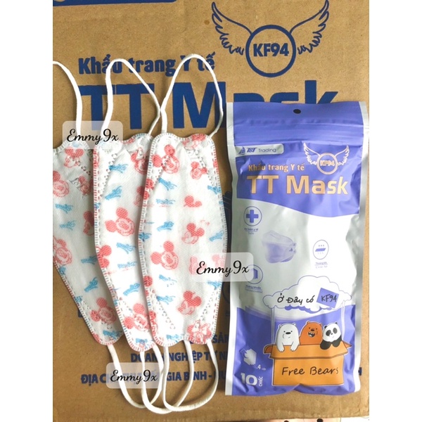 Khẩu trang KF94 TRẺ EM có 2 độ tuổi. COMBO 50 cái và 10 cái | BigBuy360 - bigbuy360.vn