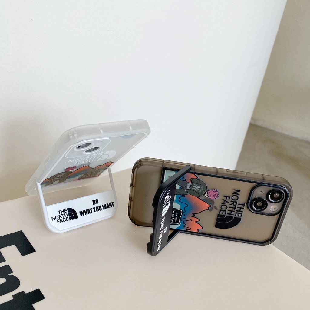 Ốp Điện Thoại Họa Tiết the north face Có Giá Đỡ Cho iphone 13 Pro Max i13 13pro 11 Pro Max i11 iX XS Max 7plus 8plus XR 12Pro 12 Pro Max