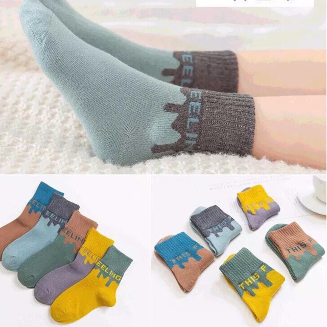 Set 10 Đôi Tất Trẻ Em Hoạ Tiết EELING