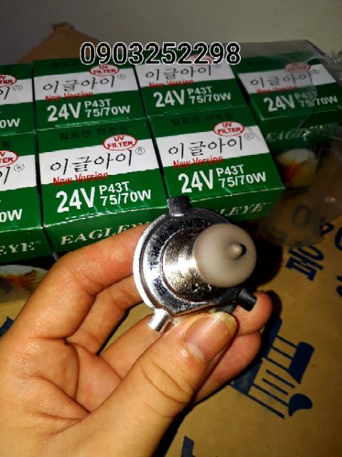 Bóng pha h4 xịn ô tô xe máy korea. 12v 24v