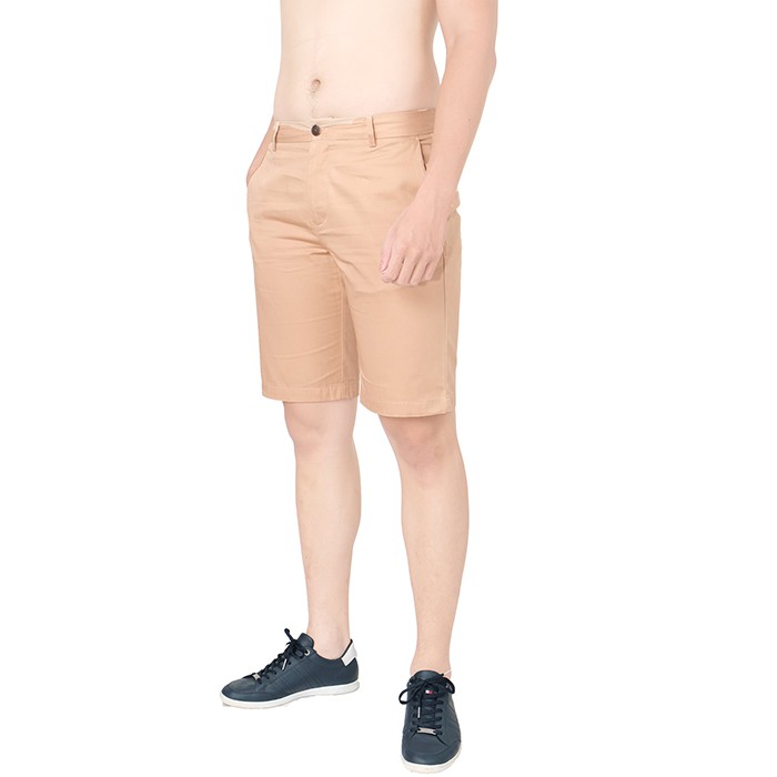 POLHAM - QUẦN SHORT NAM KAKI SLIM FIT MÀU NUDE
