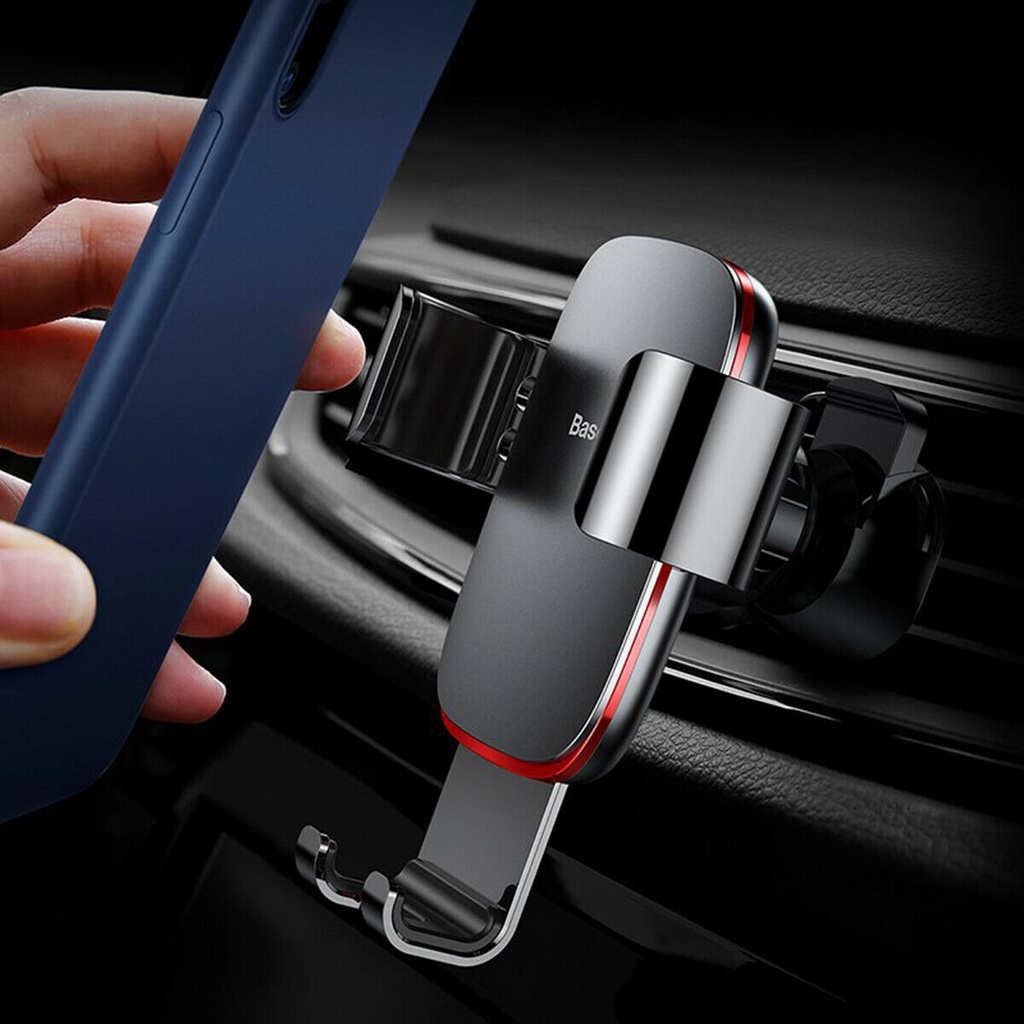 Giá đỡ điện thoại hít tự động dùng trên ô tô xe hơi Baseus Metal Gravity phiên bản kẹp lỗ thoát khí