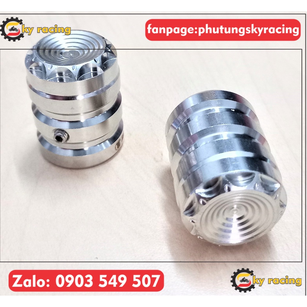 Chụp giò đạp inox 304 CNC TH Racing mẫu mặt trời gắn DR, W, Ext, Win, Si…