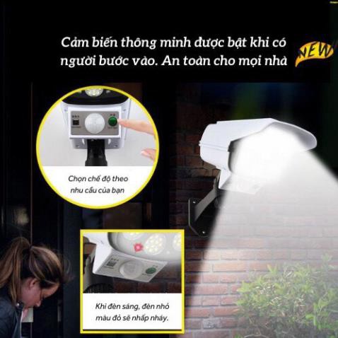 [FREESHIP❤️] Đèn năng lượng mặt trời giống camera chống trộm, có điều khiển an toàn cho mọi nhà❤️