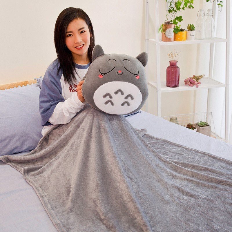 Gối mền 3in1 totoro- vải mềm mịn co giẫn siêu đẹp