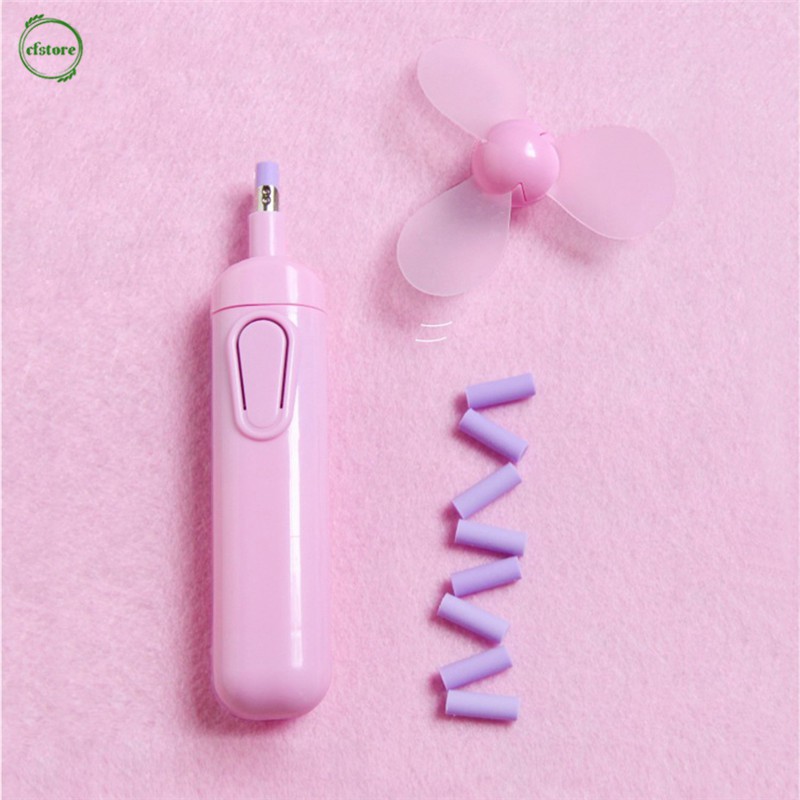Bộ bút tẩy điện kèm quạt tiện dụng cho vẽ tranh