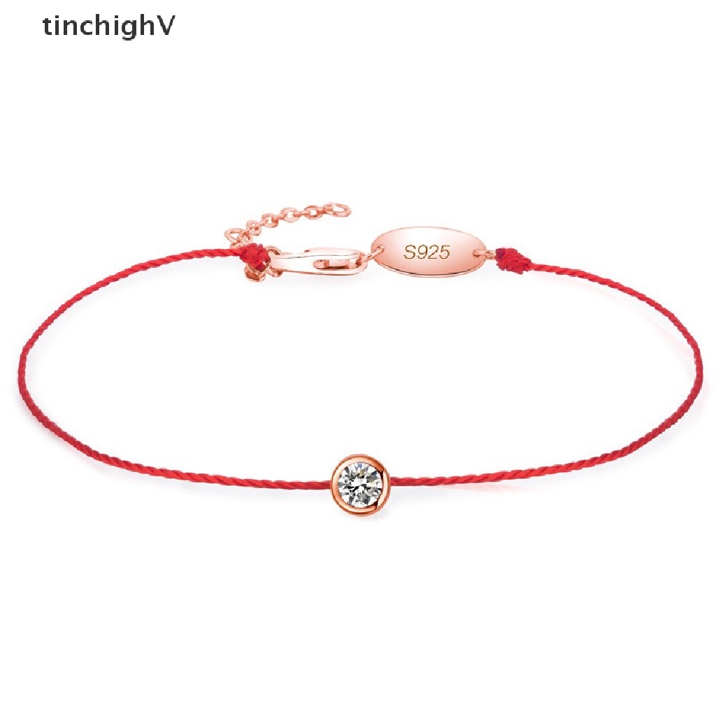 Vòng Tay Dây Đỏ Đính Đá Zircon Thời Trang Cho Nữ