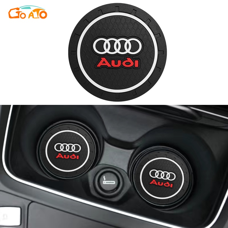 GTIOATO Miếng Lót Cốc Xe Ô Tô Lót Ly Xe Ô Tô Chống Trượt Miếng Lót Ly Xe Ô Tô Trang Trí NộI ThấT Ô Tô Cho Audi Q3 Q2 S5 Q5 S4 R8 RS3 A7 A8 A4 Q7 TT Q8 A6 RS4 RS5 A3 A8L RS7 A1 A5 RS6 ETron E-Tron