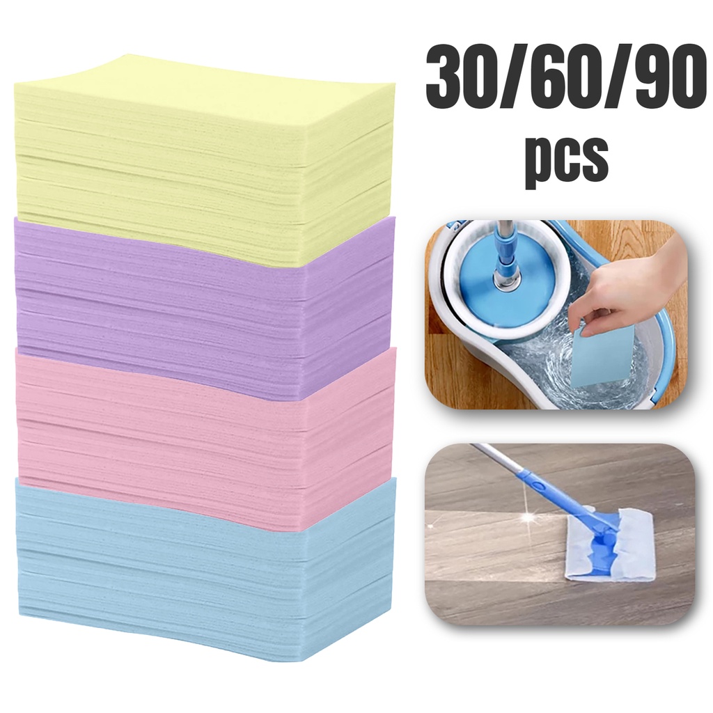 Set 30 Khăn Lau Sàn Gỗ Hòa Tan Trong Nước Vệ Sinh Sàn Nhà