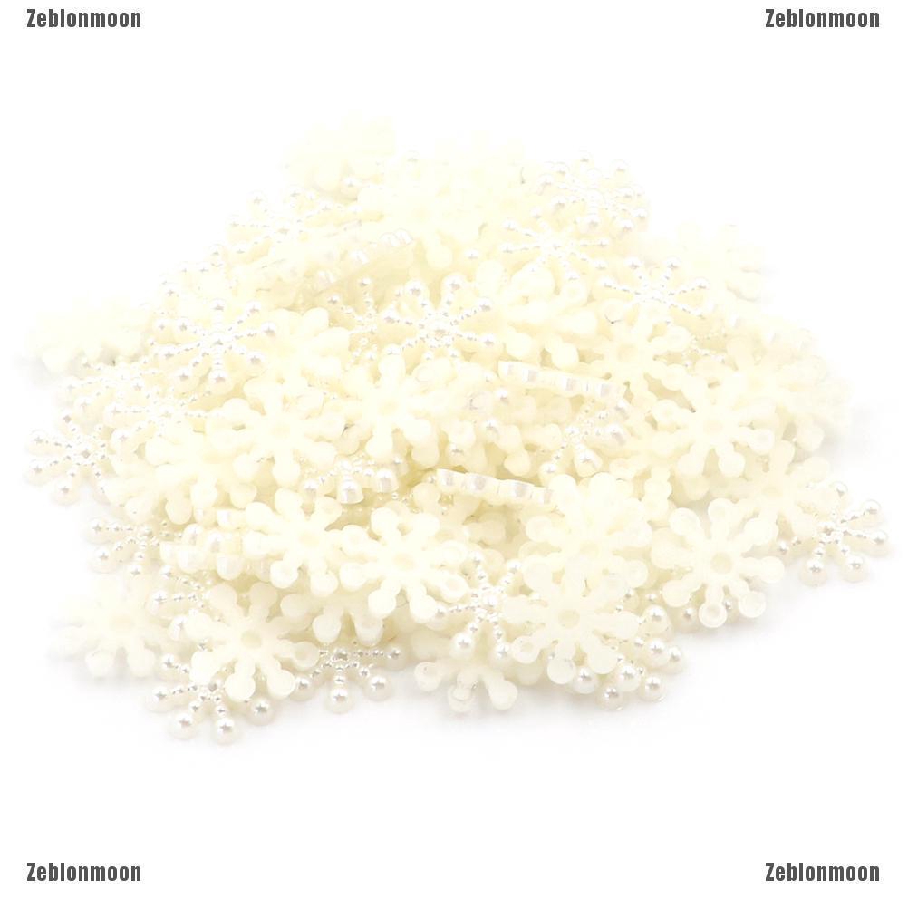 Bộ 100 Tăm Bông Tuyết Đính Ngọc Trai Nhân Tạo