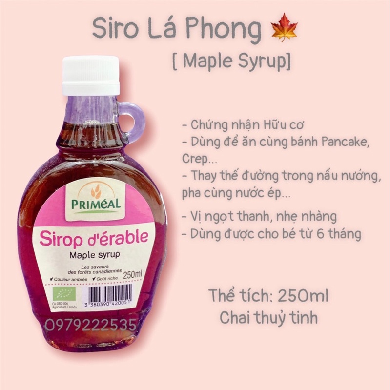 {MAPLE SYRUP] SIRO LÁ PHONG HỮU CƠ WILD HAVEST 354ml