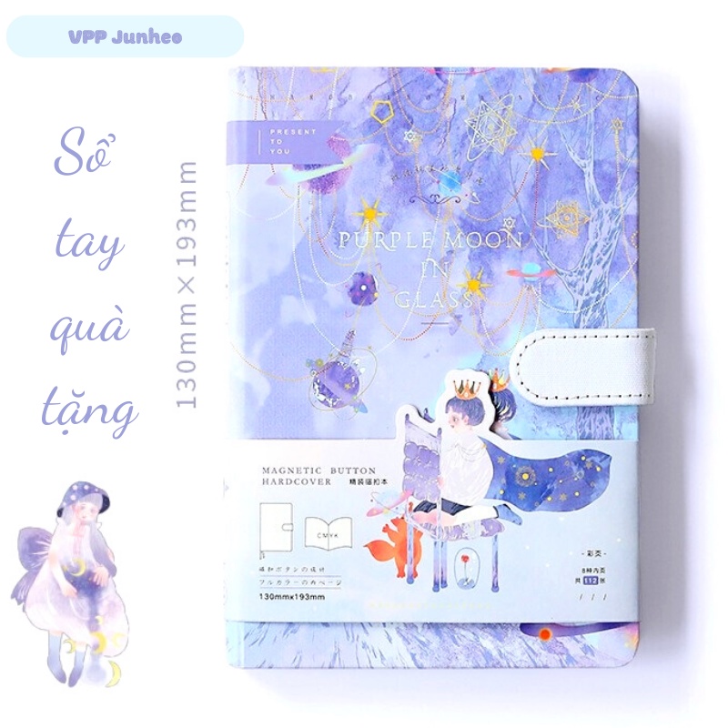 Sổ tay ghi chú giấc mơ cổ tích - Sổ nhật ký dễ thương có khóa từ