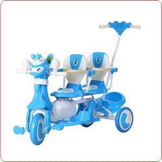 Xe đẩy đôi 3 bánh có mái che