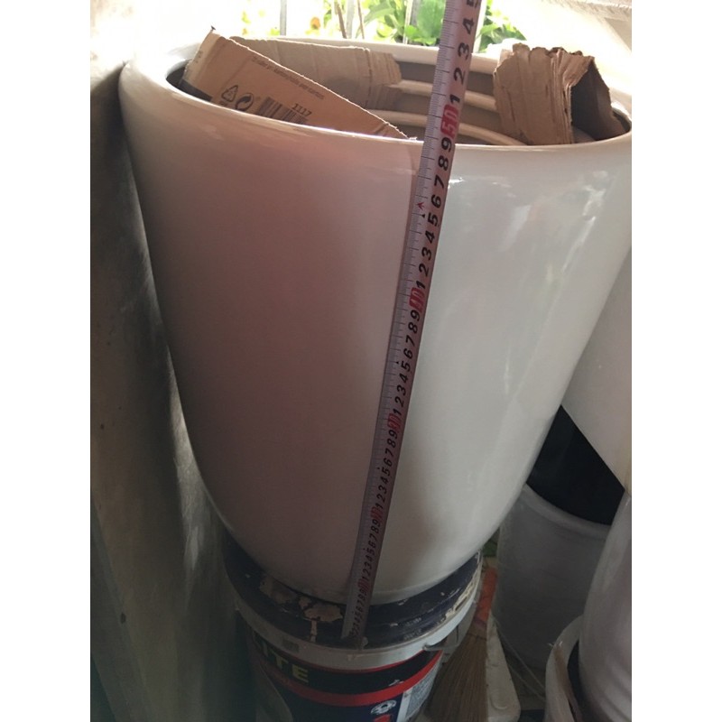 Chậu bom trắng sz to 48 x 40cm