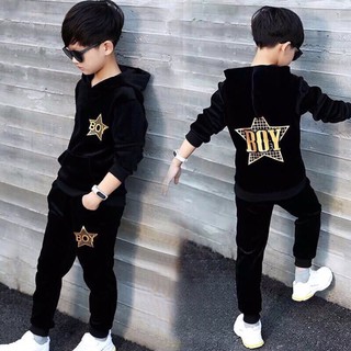 Bộ nỉ nhung cho bé trai