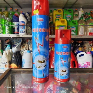 Bình xịt muỗi, gián, kiến, côn trùng Tracatu hàng Việt Nam loại 350ml và 700ml
