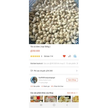 500g tỏi cô đơn Lý Sơn