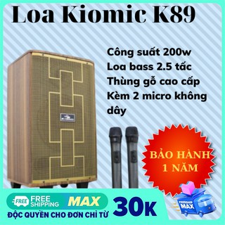 [FREE SHIP] Loa kéo karaoke di động temesheng kiomic k89 thùng gỗ giá rẻ âm thanh cực hay-Bảo hành 12 tháng