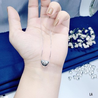 Dây mặt tim bạc ( khắc tên theo yêu cầu )