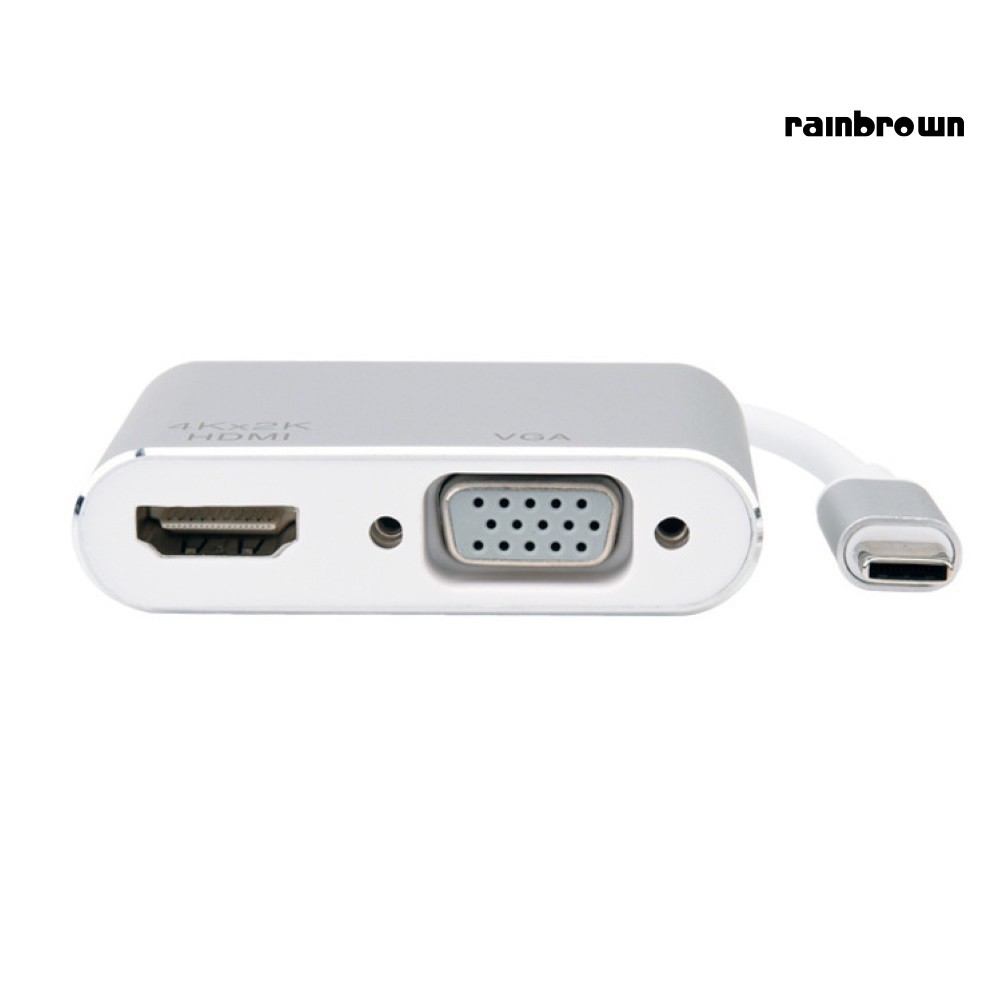 Bộ Chuyển Đổi / Rxl / Usb C Sang Hdmi Vga 4k Hd Cho Macbook