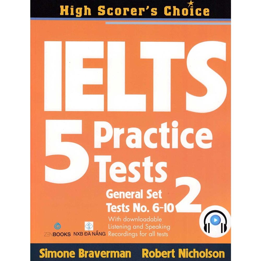 Sách Zenbooks - Ielts 5 Practice Tests - General Set 2