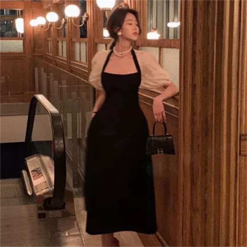 Đầm Dài Cổ Vuông Phong Cách Phương Tây Thời Trang Cho Nữ váy du tiệc dáng dài váy nữ dài bigsize