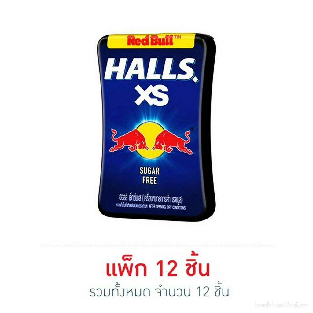 [Hết thèm ṫhuốc lá] Kẹo ngậm thơm miệng Halls XS vị RedBull Thái Lan