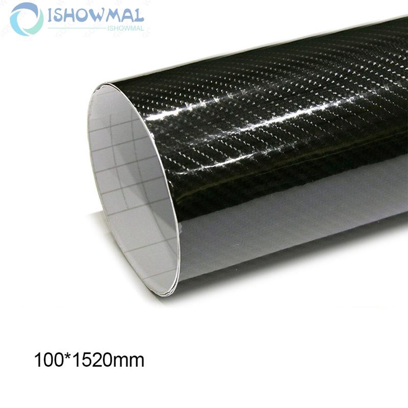 Cuộn sticker PVC 5D màu đen trang trí xe hơi 10*152