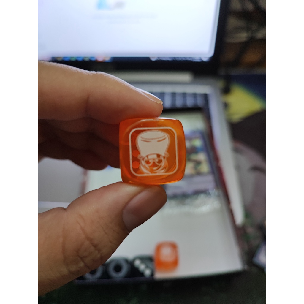 1 Cục Xúc xắc/ Dice/ Die/ Xí ngầu Legendary Duelists Season 3 : Junk Synchron Orange Die