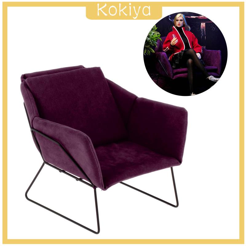Mô Hình Ghế Sofa Màu Tím Tỉ Lệ 1 / 6 Trang Trí Nhà Búp Bê