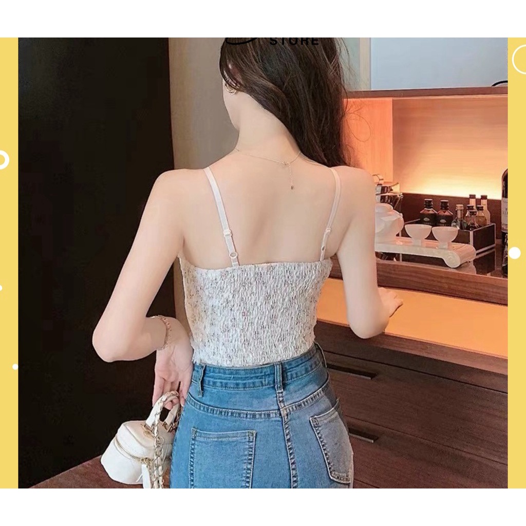 [Cao Cấp] Set chân váy Áo Bra Ren, Áo 2 Dây Ren Hoa Nổi Có Mút Ngực Sexy Tep Fashion