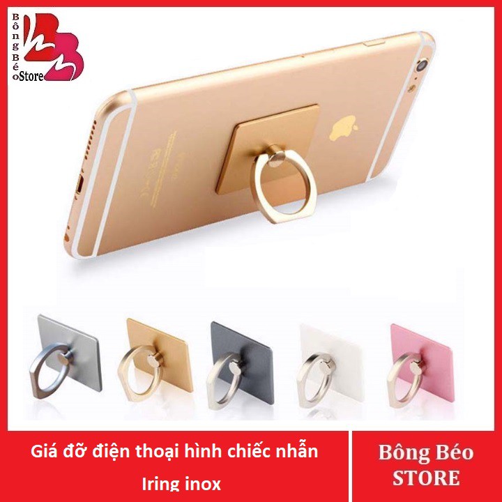 Giá đỡ điện thoại hình chiếc nhẫn Iring inox