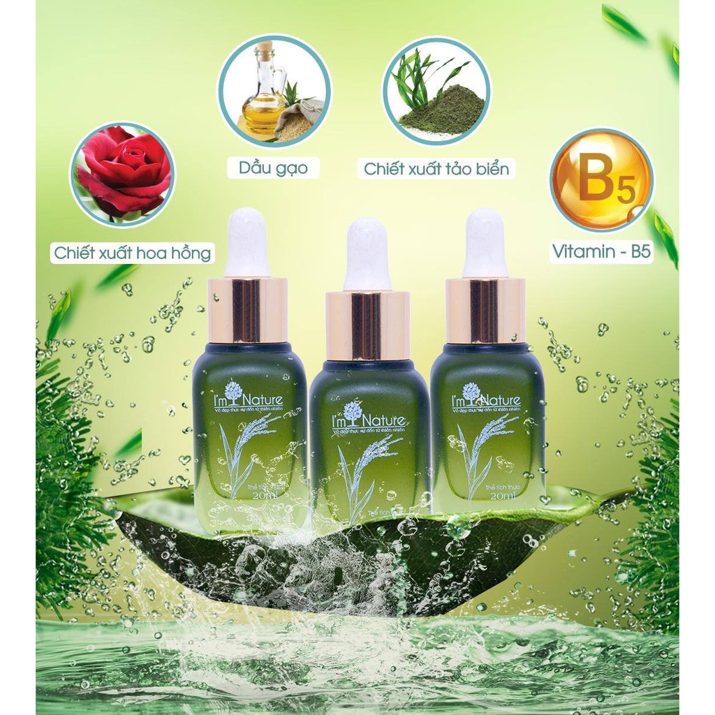 Serum dầu gạo I’M NATURE 20ml – Làm sáng và tái tạo da