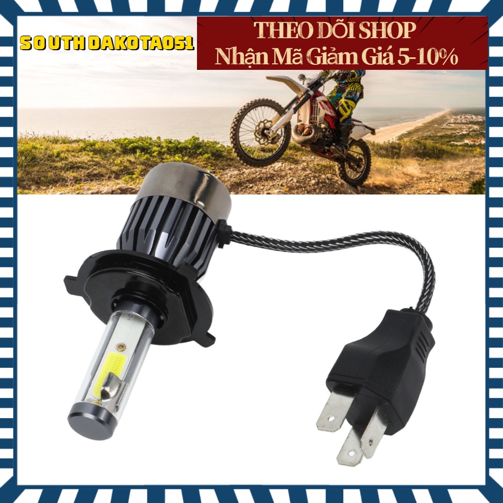 Hàng HOT Bóng đèn pha LED xe máy 30W 12V 4000LM Cao thấp Chùm H4 siêu sáng chống thấm nước【Southdakota051】